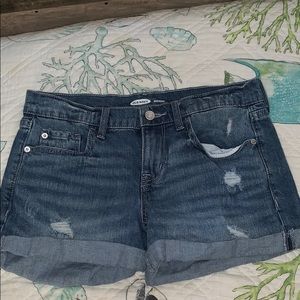 boyfriend style jean shorts